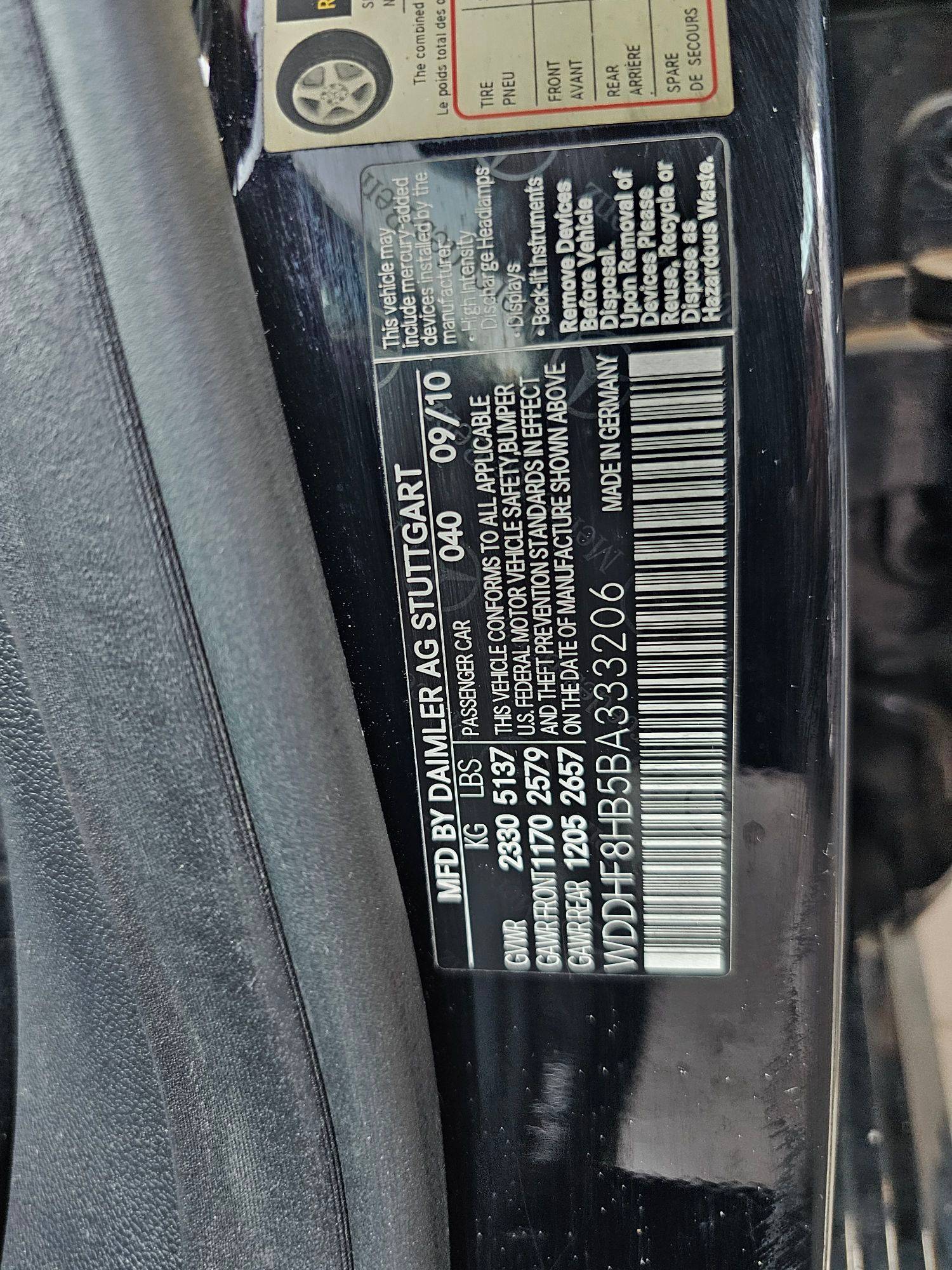 2011 MERCEDES BENZ E 350 — 113915 Miles — Lot 5BA333206 — Souq - Marhaba Auctions Used Cars - Image 10