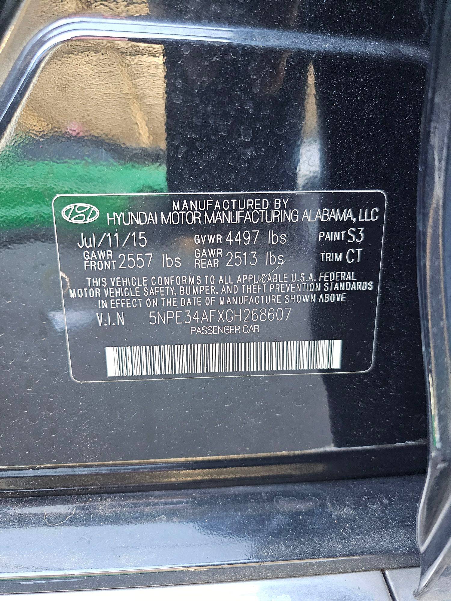 HYUNDAI SONATA SPORT 2016 - Marhaba Auction Used Cars - Image 10