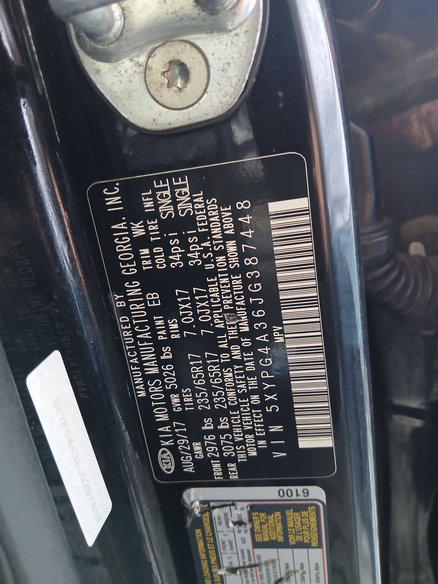 2018 KIA SORENTO — 174408 Miles — Lot 44165185 — Souq - Marhaba Auctions Used Cars - Image 9