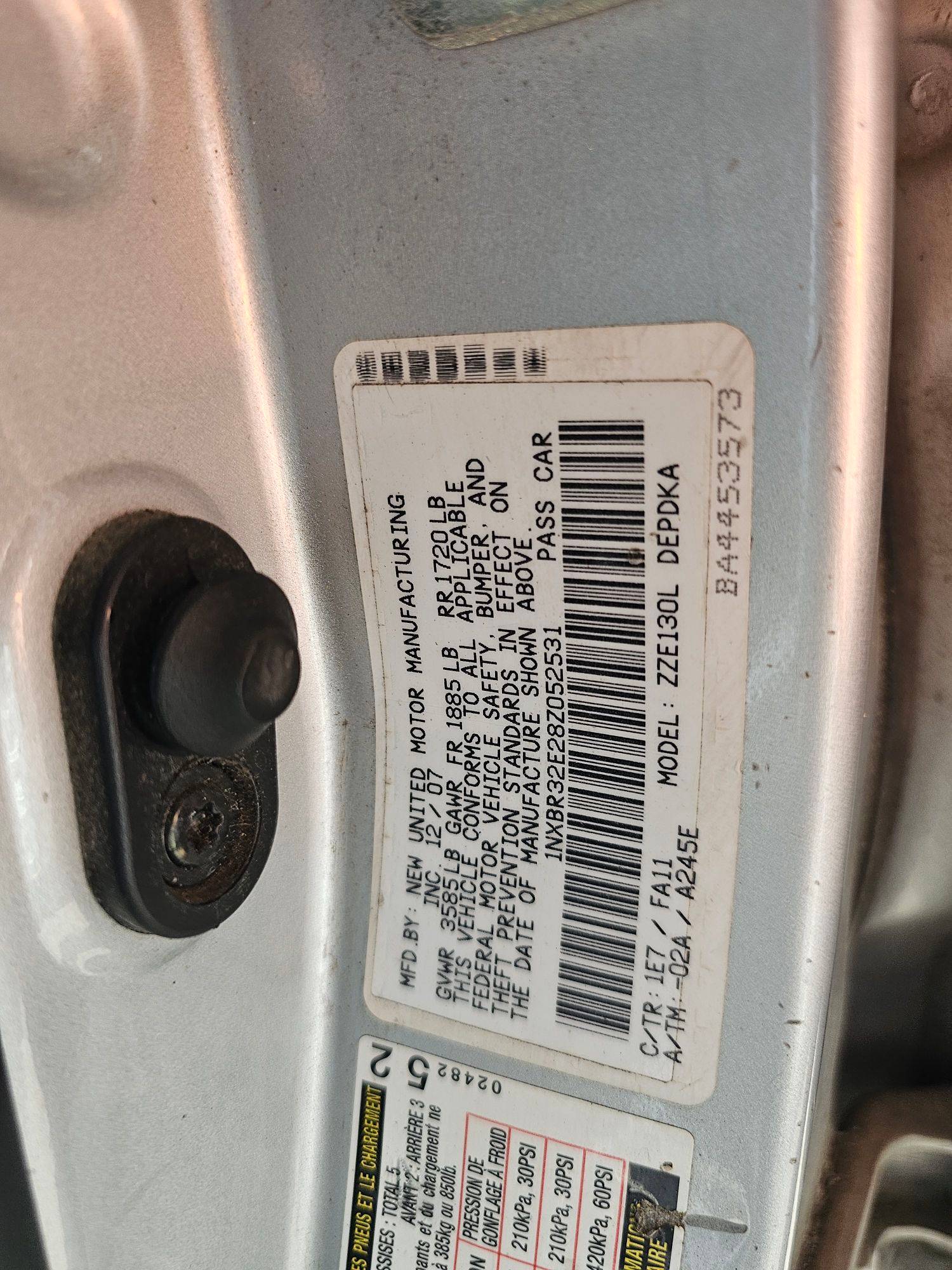 2008 TOYOTA COROLLA — 124753 Miles — Lot 61566385 — Souq - Marhaba Auctions Used Cars - Image 9