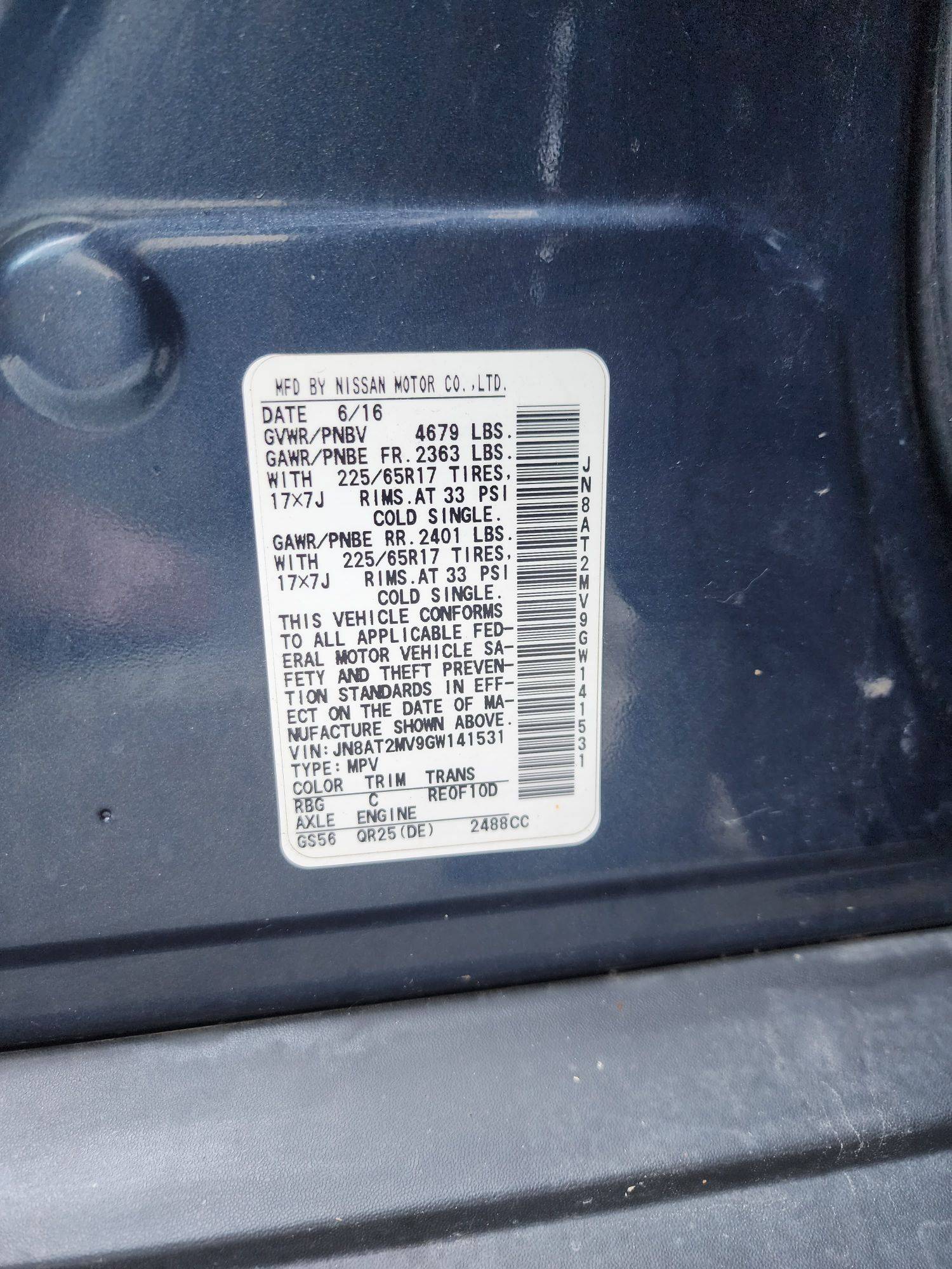 NISSAN ROGUE 2016 - Marhaba Auction Used Cars - Image 10