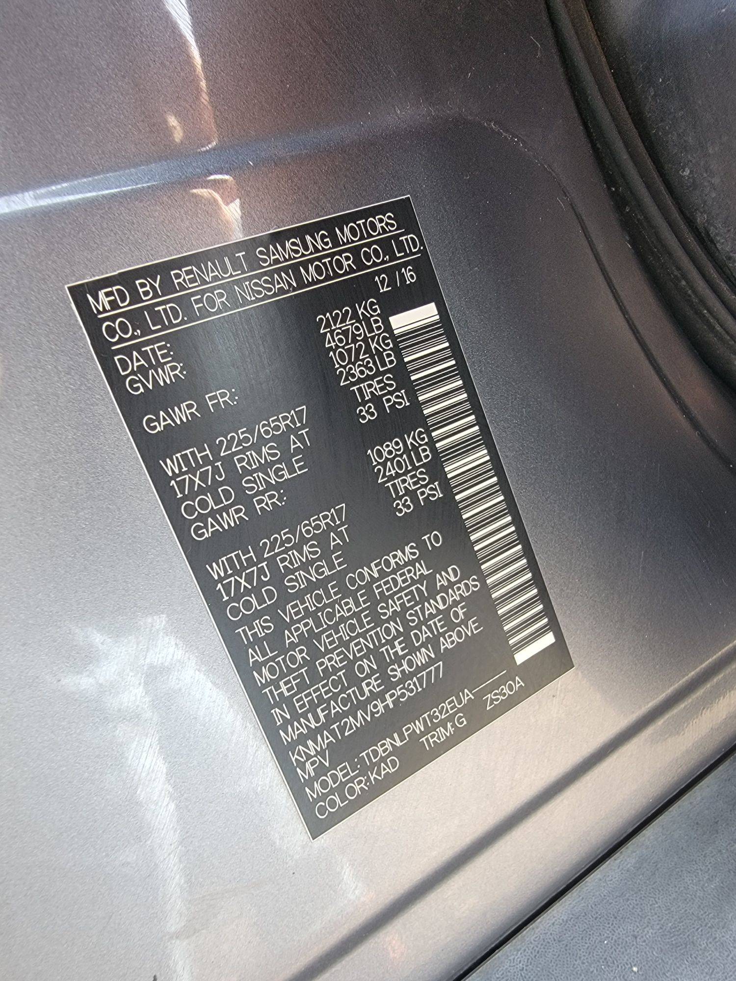 NISSAN ROGUE 2017 - Marhaba Auction Used Cars - Image 8