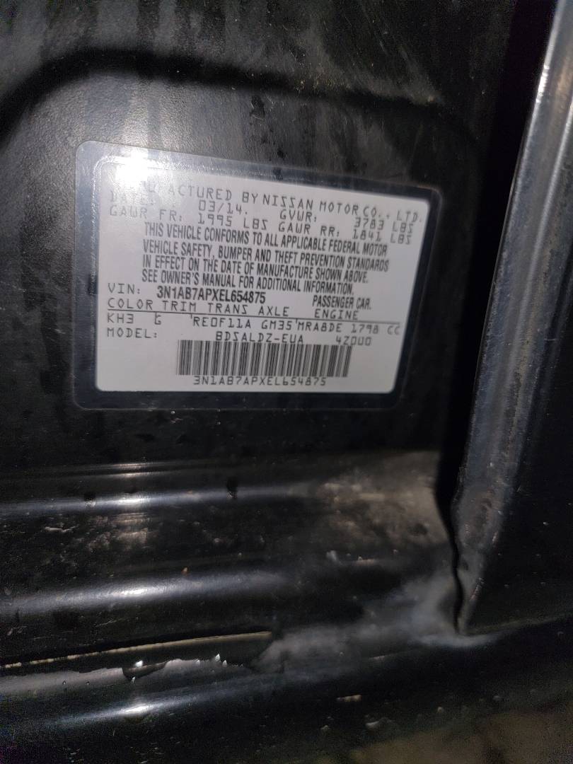 2014 NISSAN SENTRA — 246948 Miles — Lot 37551098 - Marhaba Auctions Used Cars - Image 8