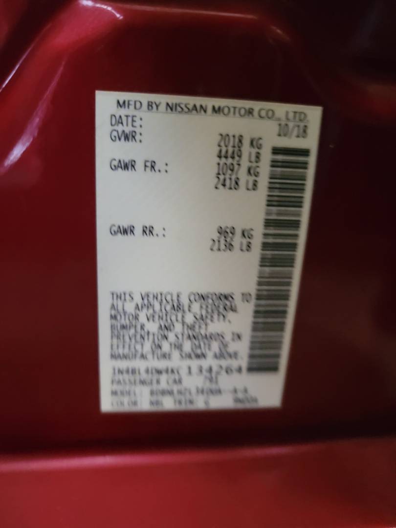 2019 NISSAN ALTIMA — 92054 Miles — Lot 134264 — Main - Marhaba Auctions Used Cars - Image 10