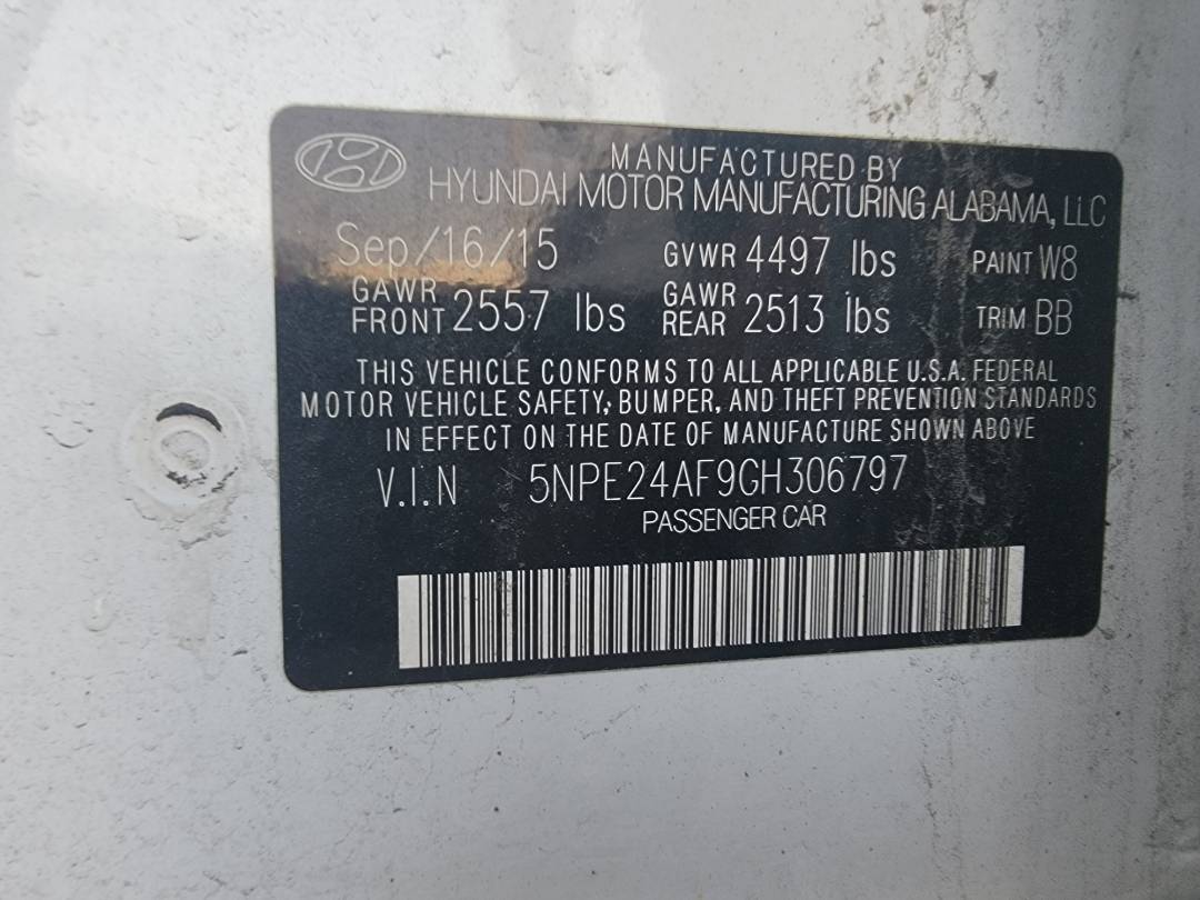 2016 HYUNDAI SONATA — 108086 KM — Lot 81312453 — Main - Marhaba Auctions Used Cars - Image 8