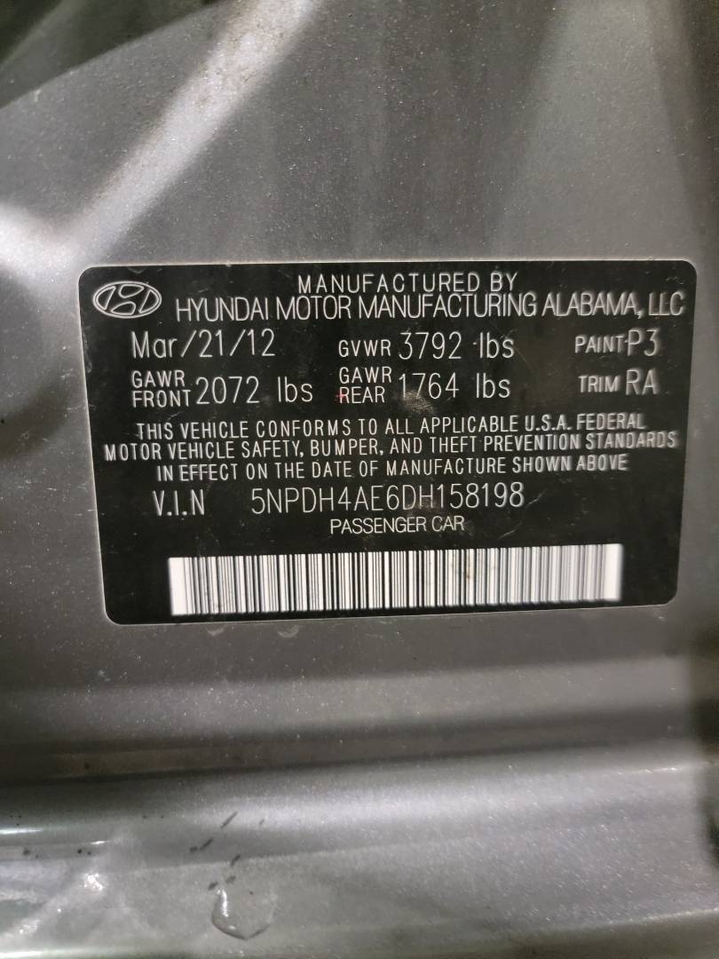 2013 HYUNDAI ELANTRA — 174235 Miles — Lot 38165287 - Marhaba Auctions Used Cars - Image 11