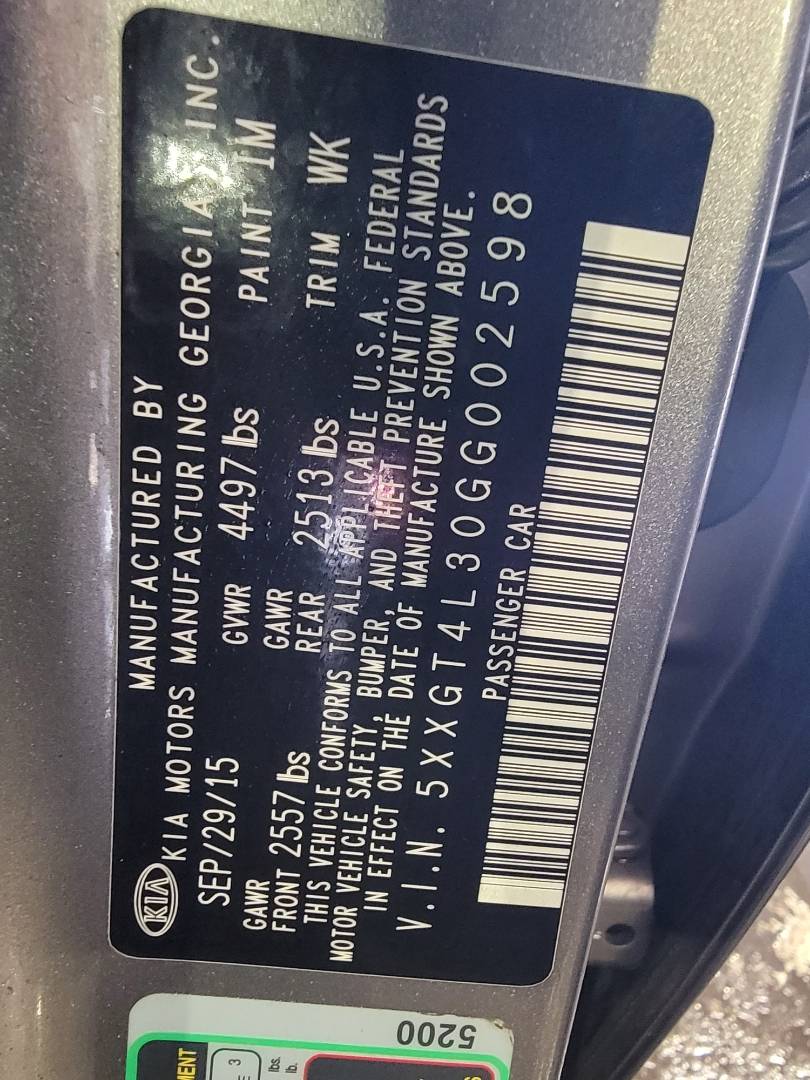 2016 KIA OPTIMA — 139993 Miles — Lot G002598 — Main - Marhaba Auctions Used Cars - Image 10