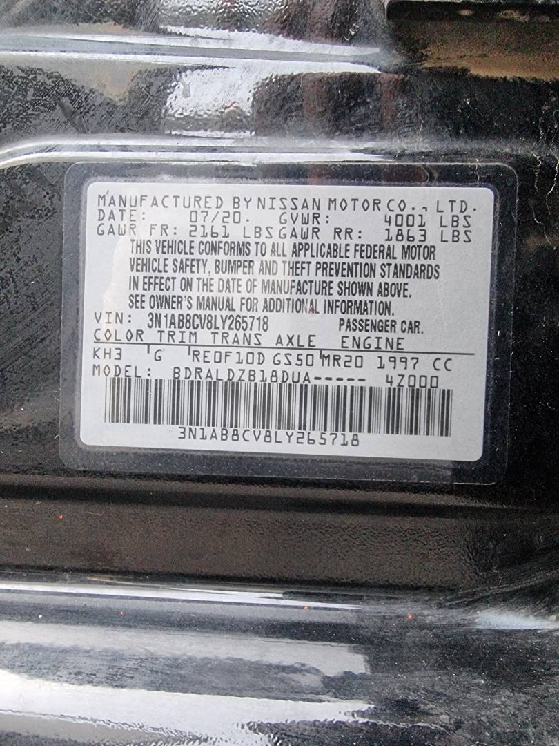 2020 NISSAN SENTRA — 135993 Miles — Lot CV8LY265718 — Main - Marhaba Auctions Used Cars - Image 9