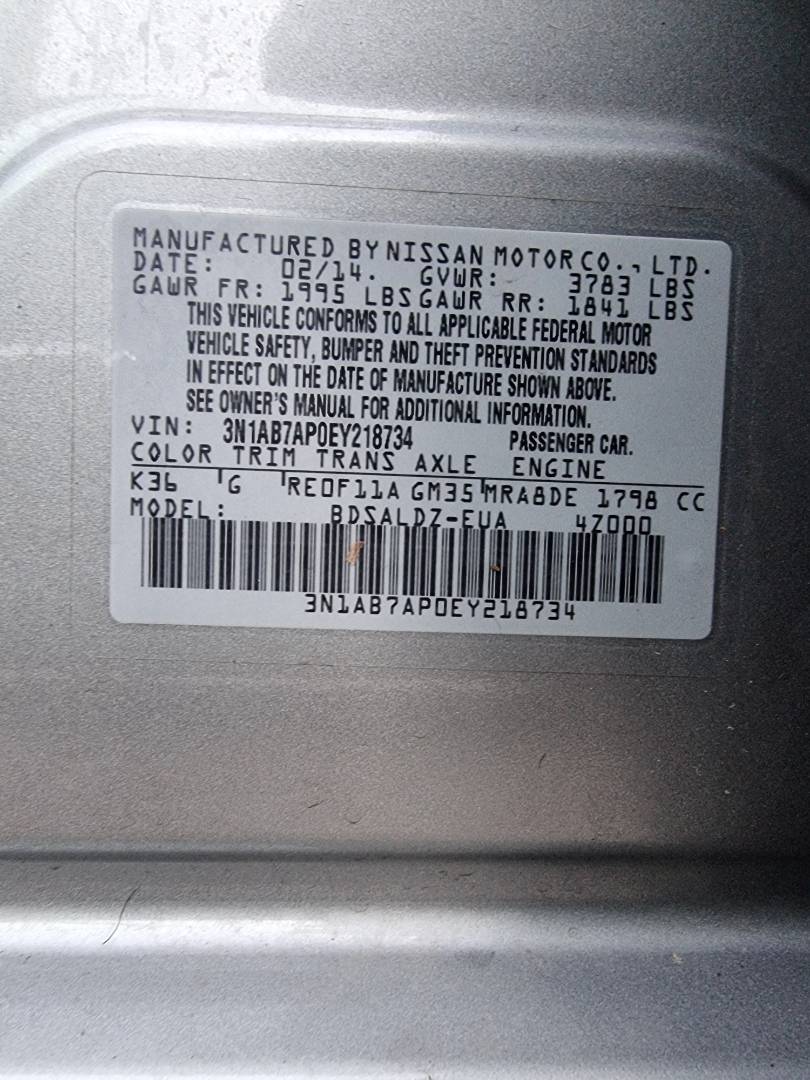 2014 NISSAN SENTRA — 157825 Miles — Lot 40617904 — Ind. 12 - Marhaba Auctions Used Cars - Image 9
