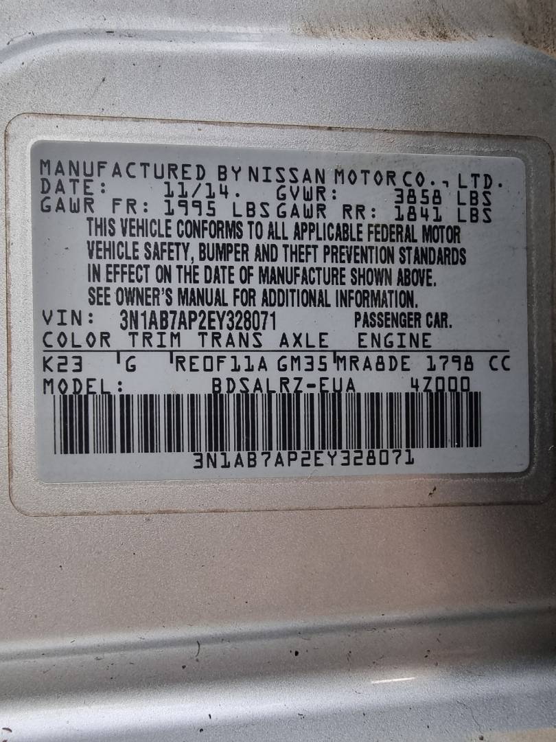 2014 NISSAN SENTRA — 218408 Miles — Lot 38828029 — Main - Marhaba Auctions Used Cars - Image 8