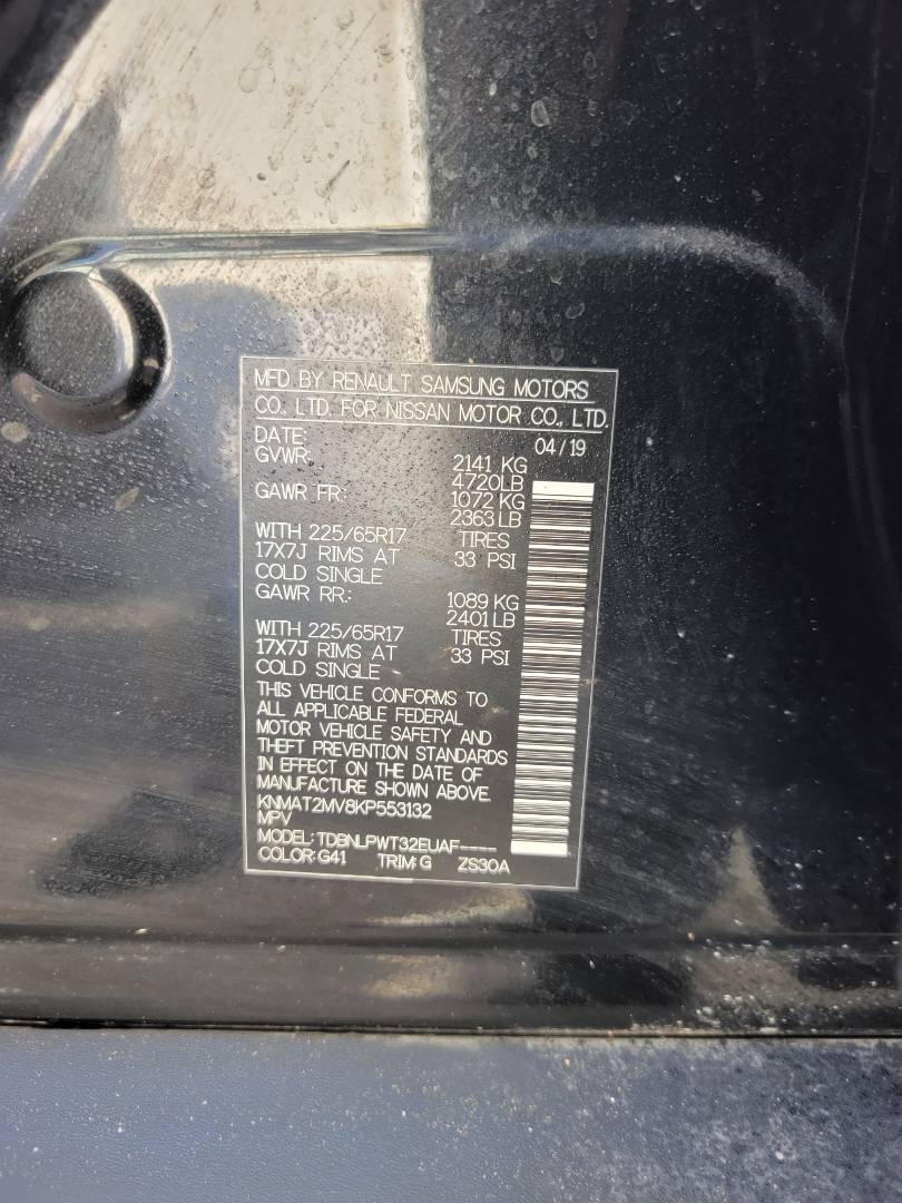 2019 NISSAN ROGUE — 129914 Miles — Lot V8KP553132 — Main - Marhaba Auctions Used Cars - Image 10