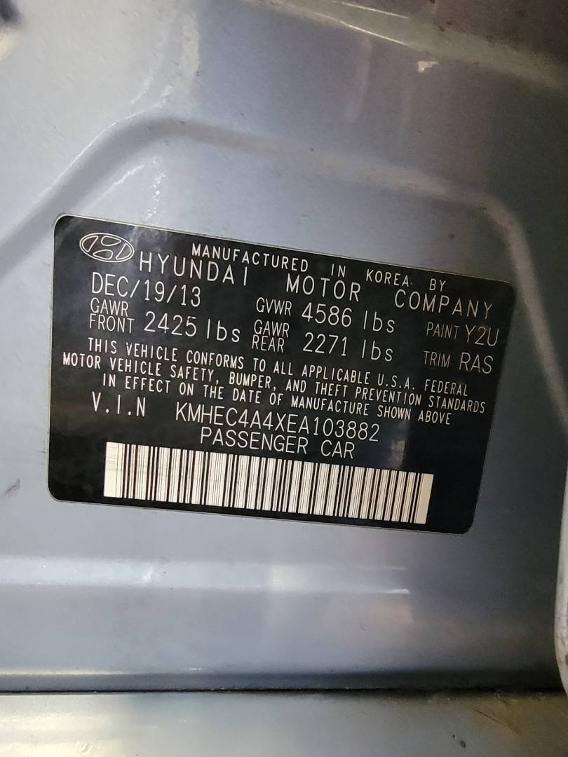 2014 HYUNDAI SONATA — 200006 Miles — Lot XEA103882 — Souq - Marhaba Auctions Used Cars - Image 9