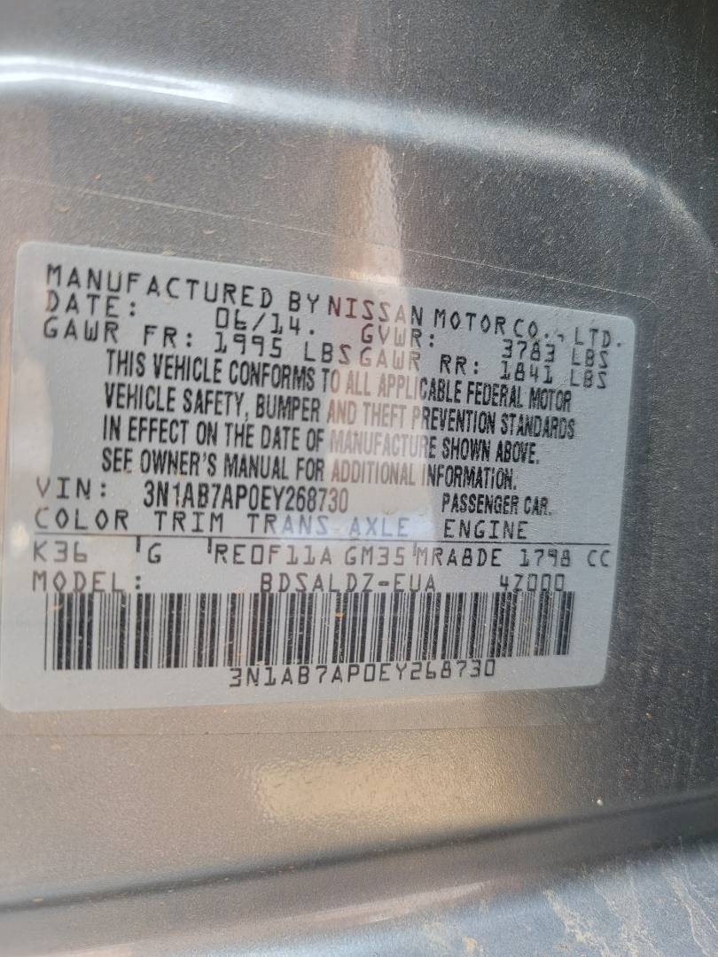2014 NISSAN SENTRA — 131812 Miles — Lot AP0EY268730 - Marhaba Auctions Used Cars - Image 10
