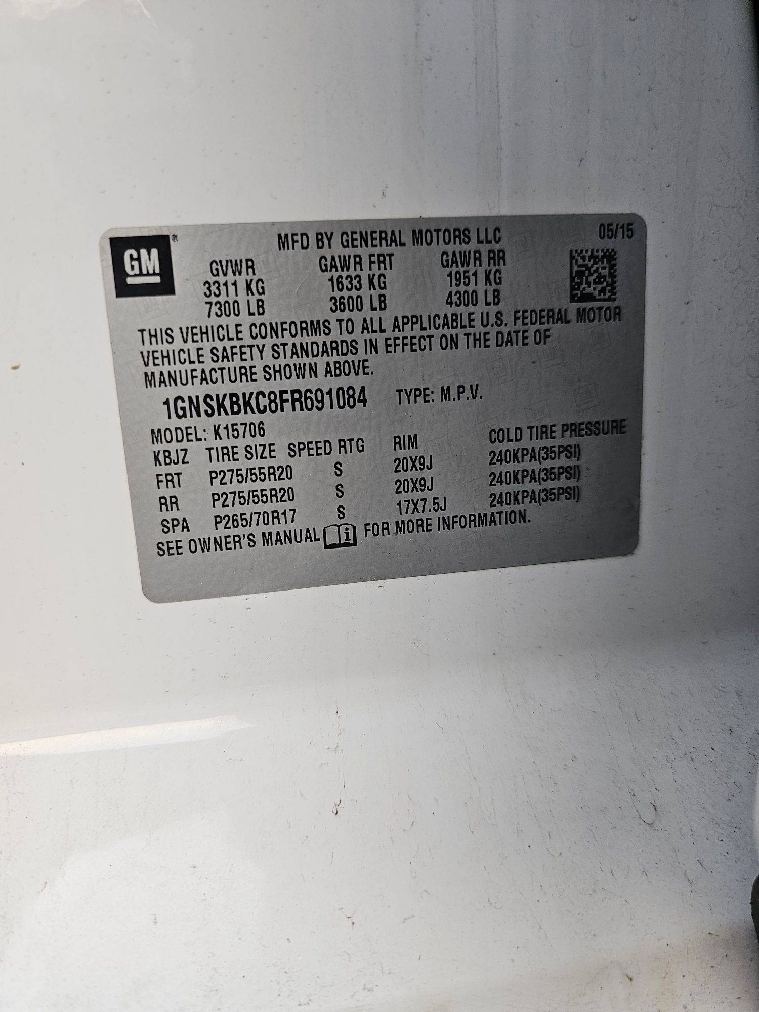 CHEVROLET TAHOE 2015 - Marhaba Auction Used Cars - Image 9