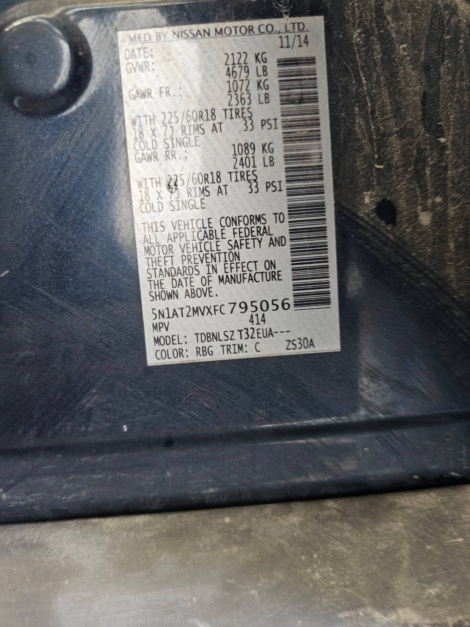 NISSAN ROGUE 2015 - Marhaba Auction Used Cars - Image 10