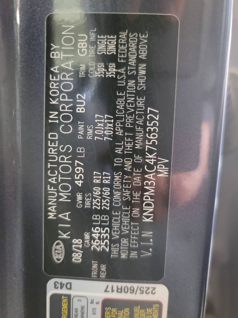 2019 KIA SPORTAGE — 40537 Miles — Lot 80501623 - Marhaba Auctions Used Cars - Image 10