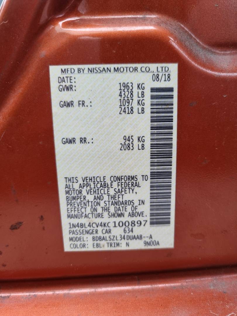 NISSAN ALTIMA 2019 - Marhaba Auction Used Cars - Image 9