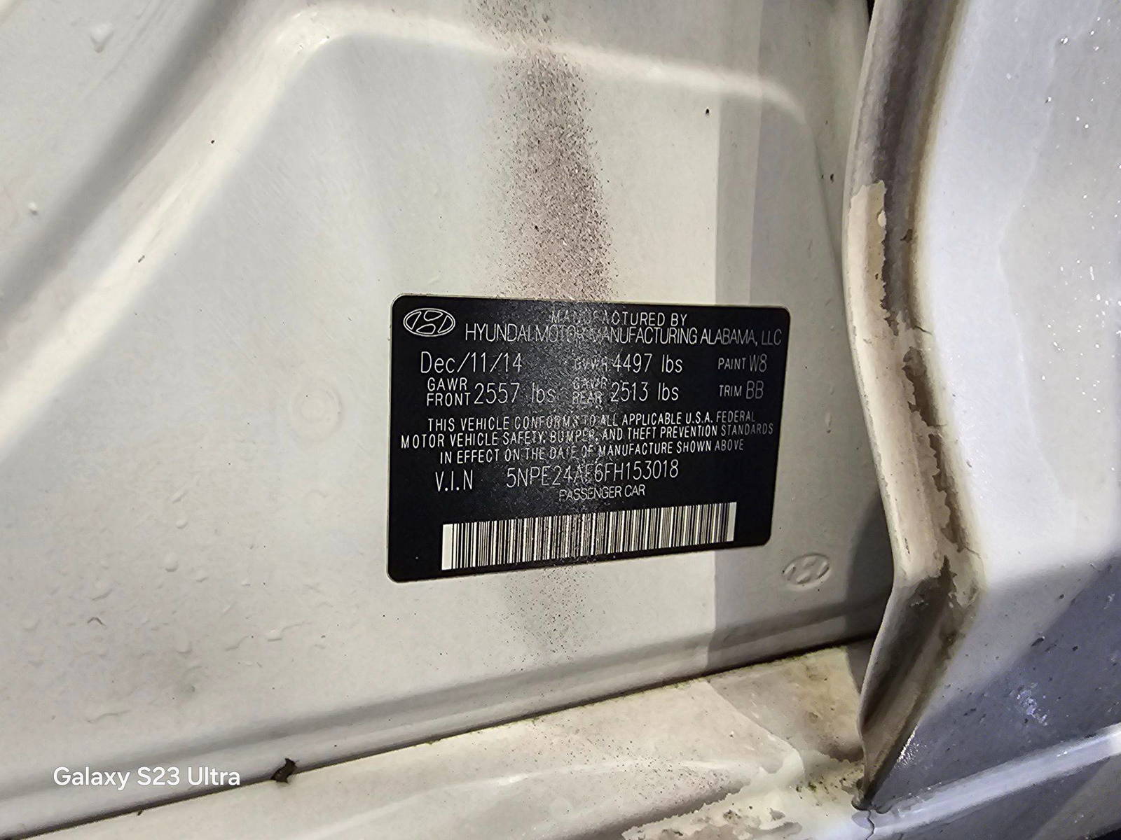 HYUNDAI SONATA 2015 - Marhaba Auction Used Cars - Image 9