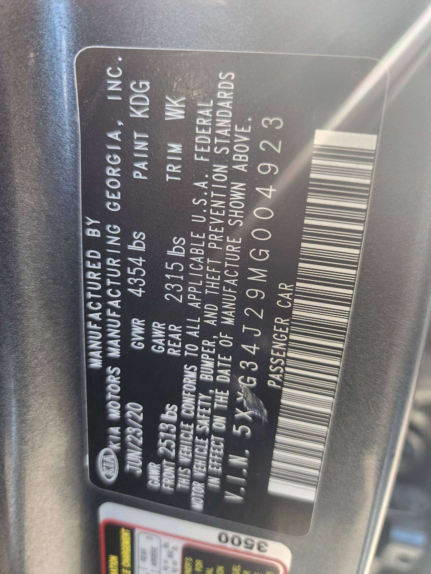 2021 KIA K5 — 51230 Miles — Lot 67459923 - Marhaba Auctions Used Cars - Image 3