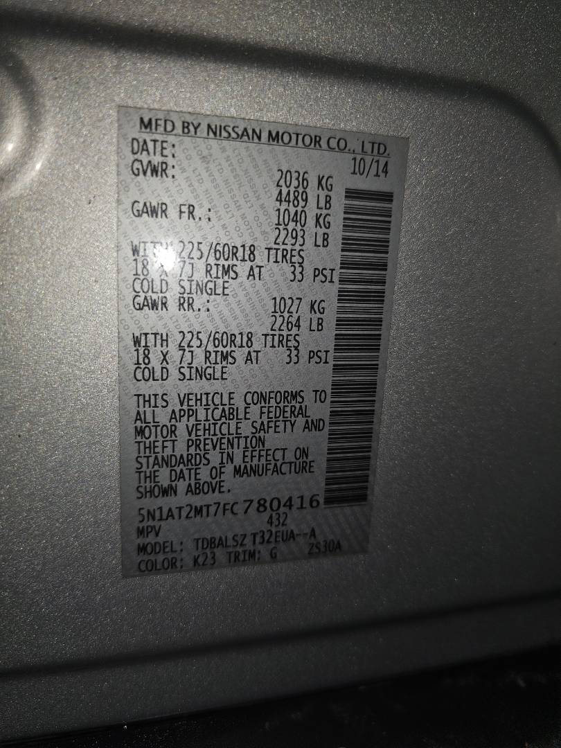 2015 NISSAN ROGUE — 148959 Miles — Lot C780416 — Main - Marhaba Auctions Used Cars - Image 11