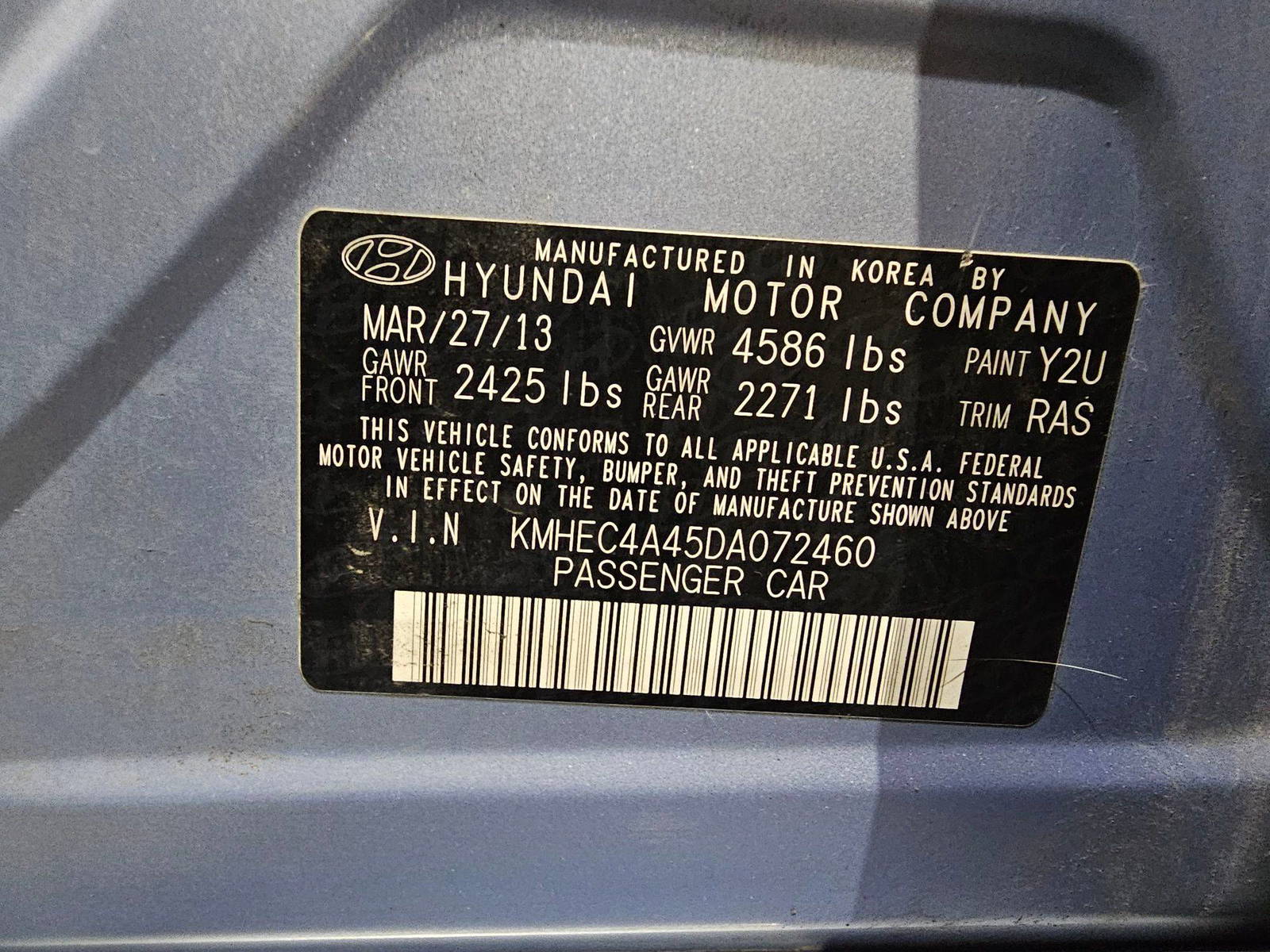 HYUNDAI SONATA 2013 - Marhaba Auction Used Cars - Image 9