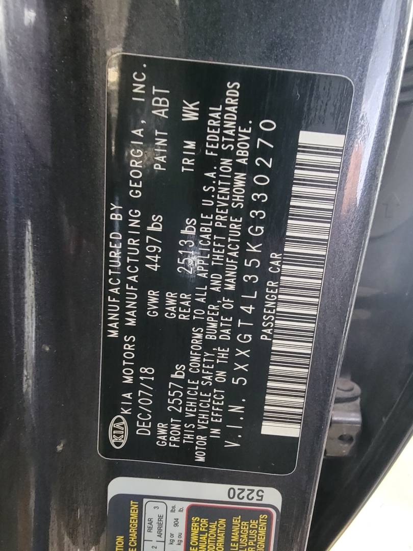 2019 KIA OPTIMA — 114342 Miles — Lot KG330270 — Main - Marhaba Auctions Used Cars - Image 21