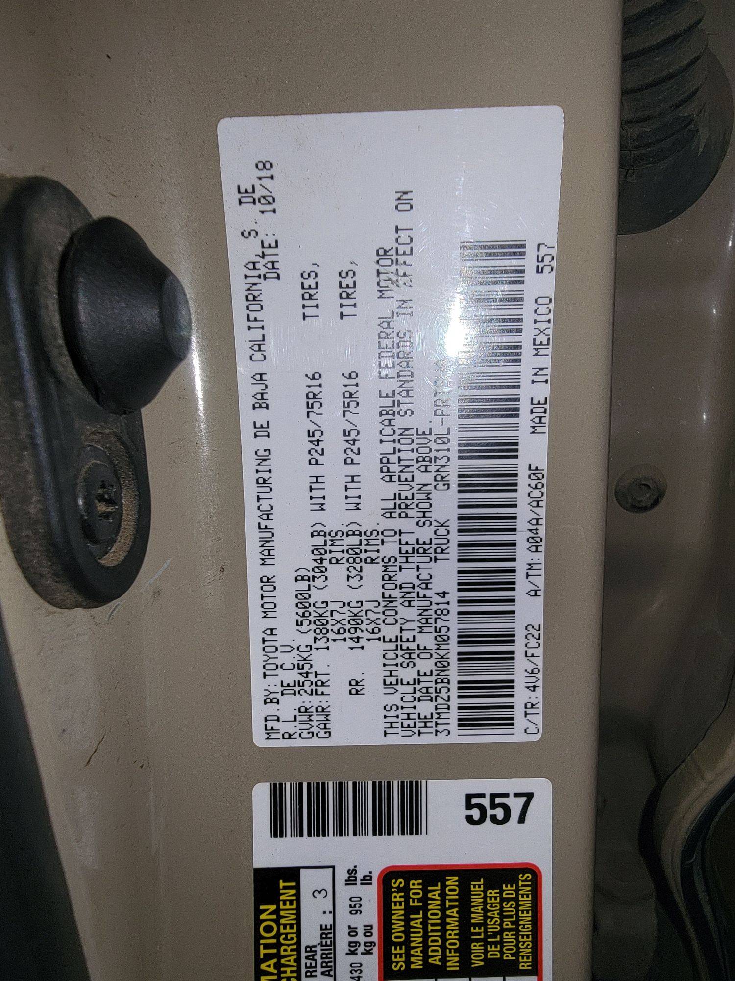 TOYOTA TACOMA 2019 - Marhaba Auction Used Cars - Image 11