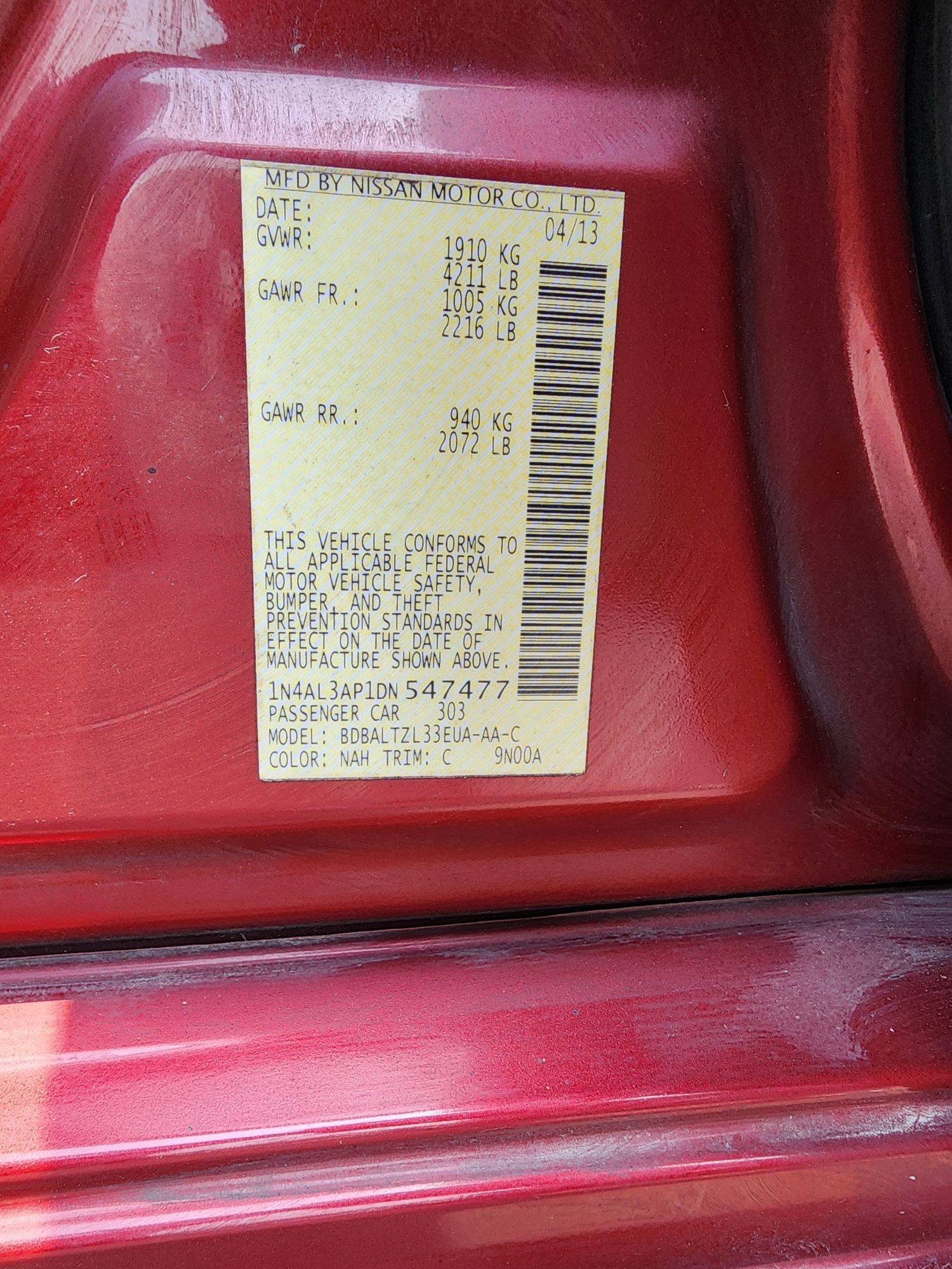 2013 NISSAN ALTIMA — 201583 Miles — Lot 47477 — Souq - Marhaba Auctions Used Cars - Image 11