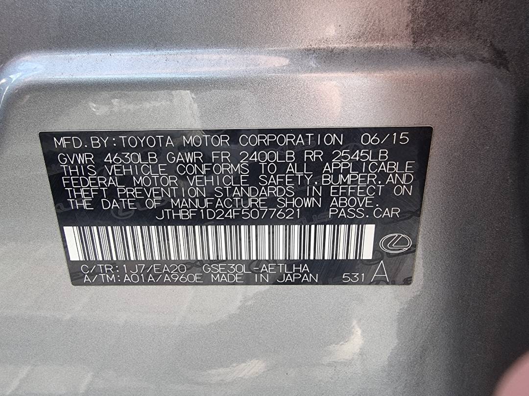 LEXUS IS 250 2015 - Marhaba Auction Used Cars - Image 8