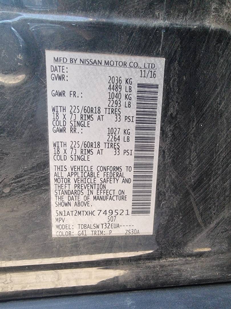 NISSAN ROGUE 2017 - Marhaba Auction Used Cars - Image 9