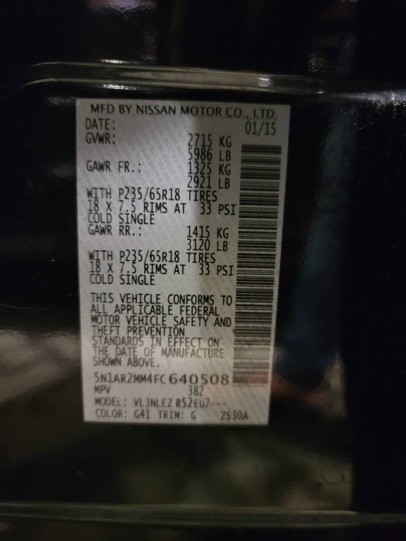 NISSAN PATHFINDER 2015 - Marhaba Auction Used Cars - Image 9