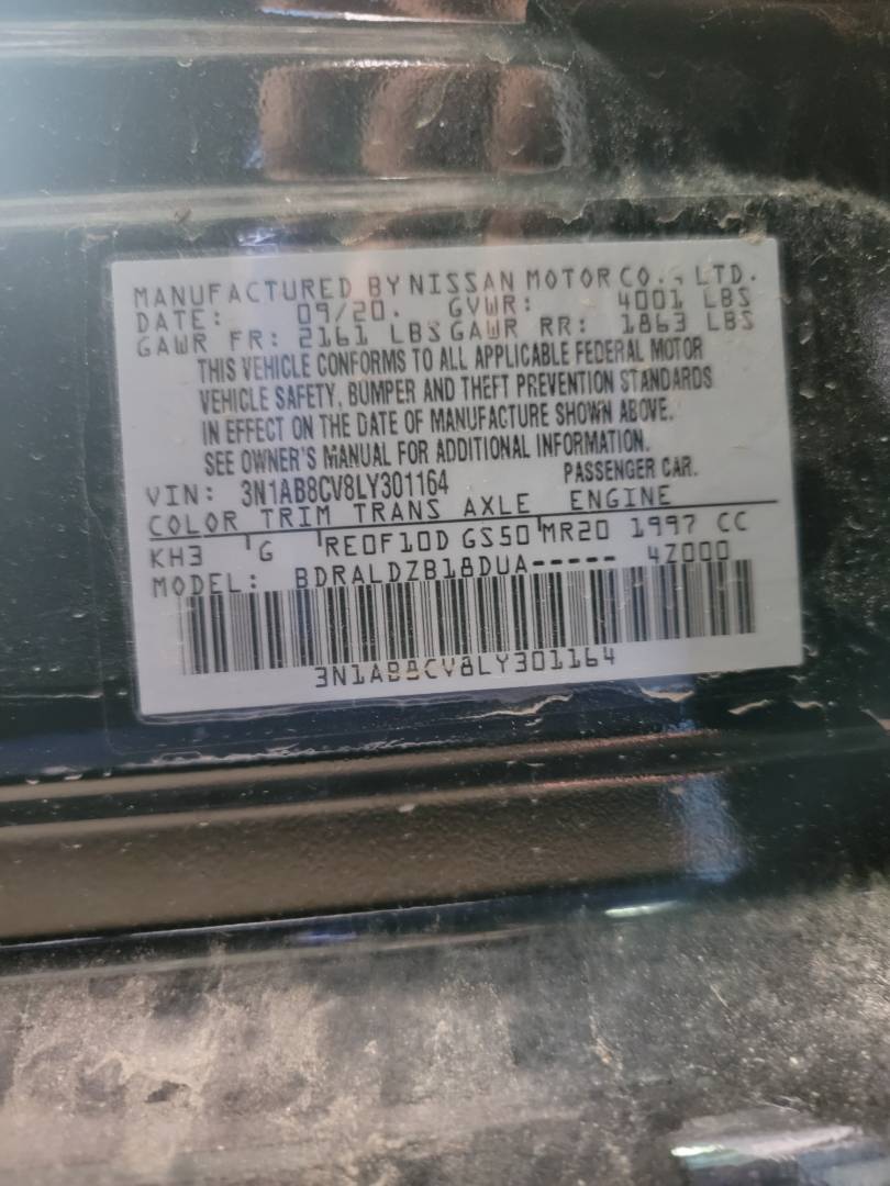 2020 NISSAN SENTRA — 12532 Miles — Lot Y301164 - Marhaba Auctions Used Cars - Image 10