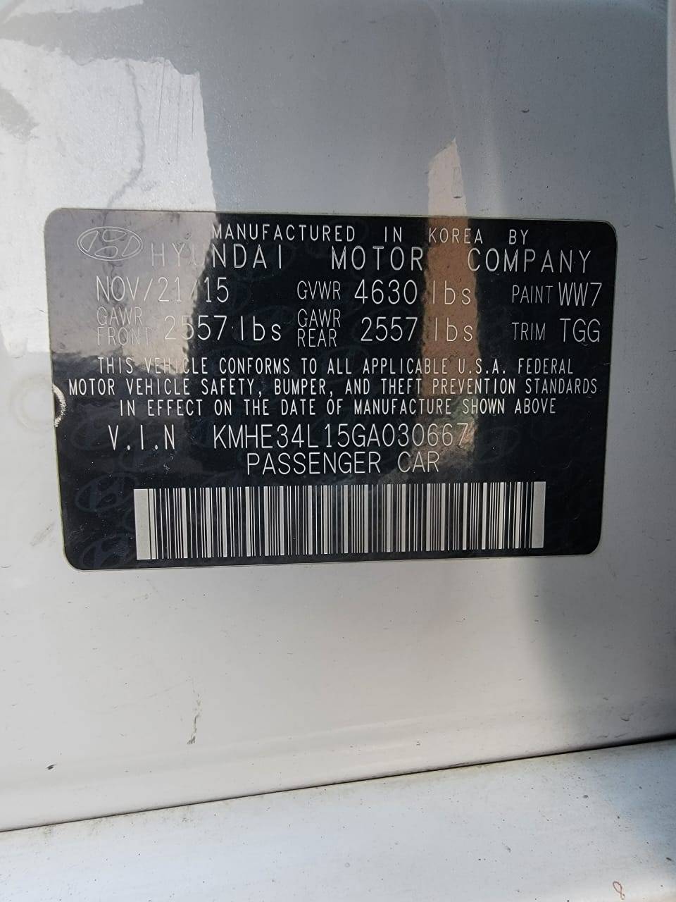 HYUNDAI SONATA 2016 - Marhaba Auction Used Cars - Image 11