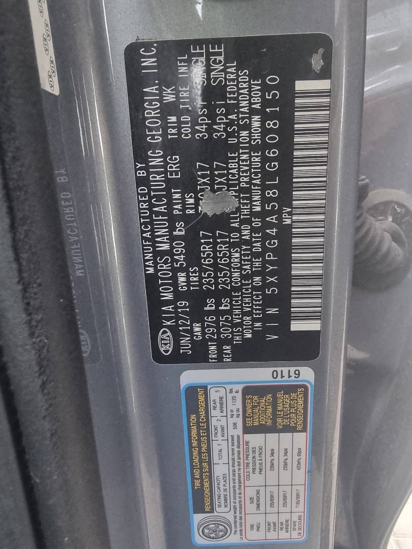 KIA SORENTO 2020 - Marhaba Auction Used Cars - Image 8