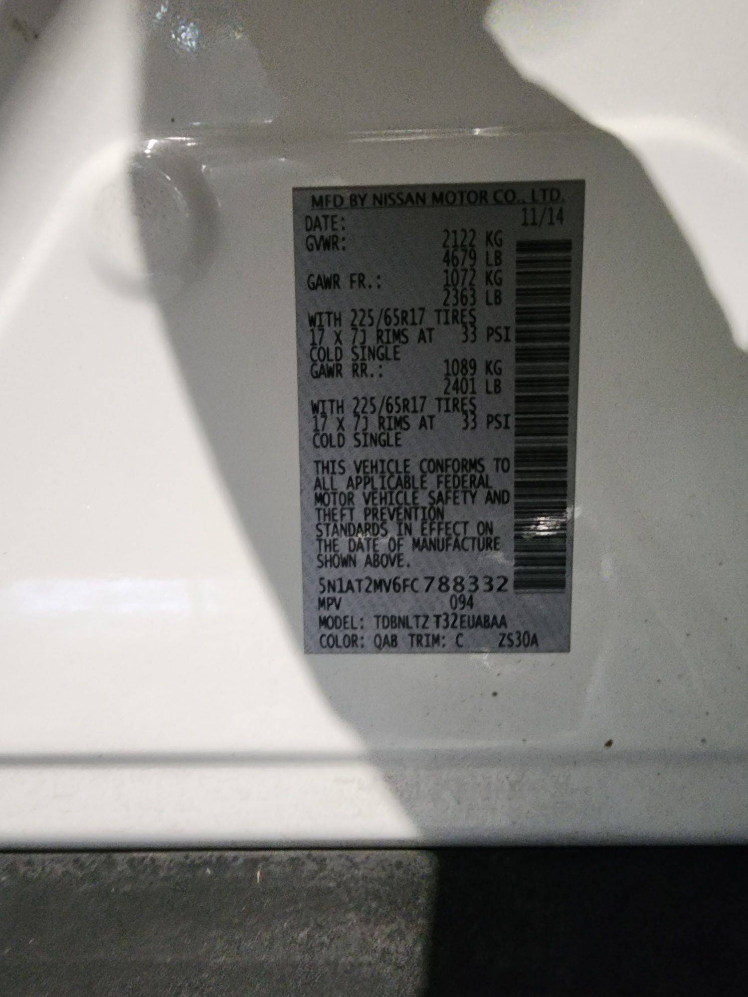 2015 NISSAN ROGUE — 184662 Miles — Lot 139664 — Al Quoz - Marhaba Auctions Used Cars - Image 11