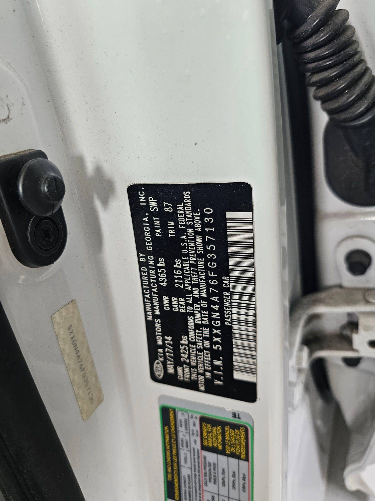 KIA OPTIMA 2015 - Marhaba Auction Used Cars - Image 10