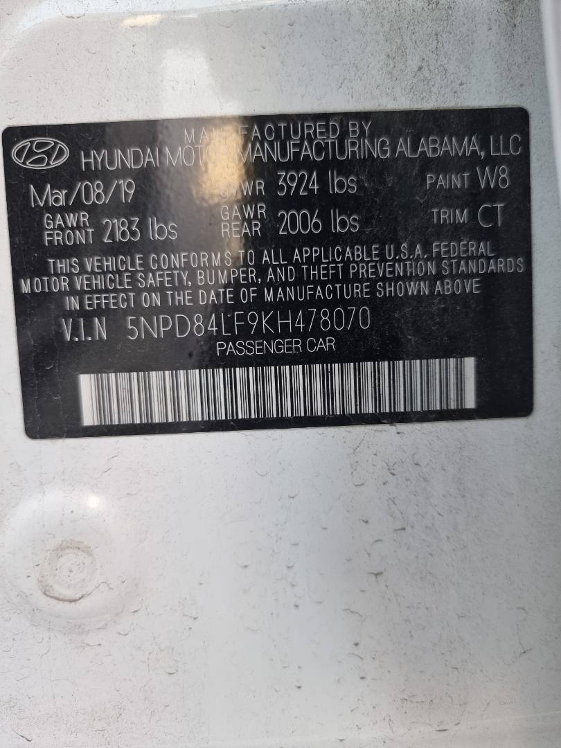 HYUNDAI ELANTRA 2019 - Marhaba Auction Used Cars - Image 7