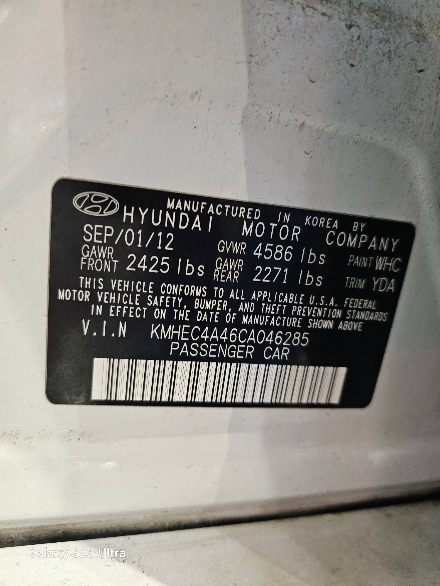 HYUNDAI SONATA 2012 - Marhaba Auction Used Cars - Image 10