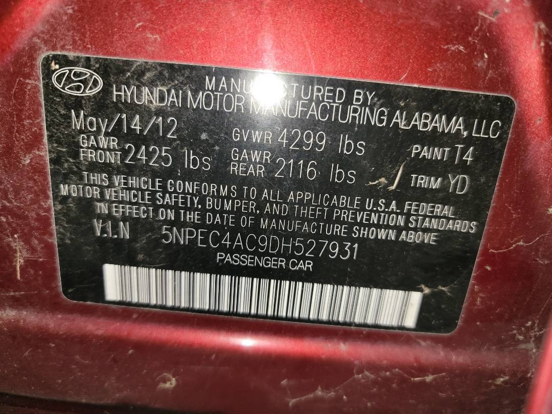 2013 HYUNDAI SONATA — 190176 Miles — Lot 38266817 - Marhaba Auctions Used Cars - Image 7