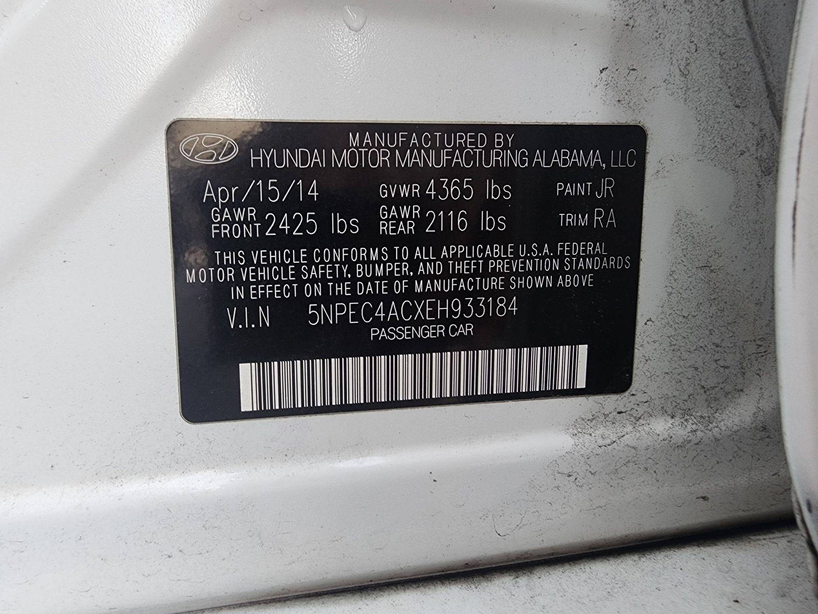 2014 HYUNDAI SONATA — 203934 Miles — Lot 38493332 — Souq - Marhaba Auctions Used Cars - Image 9