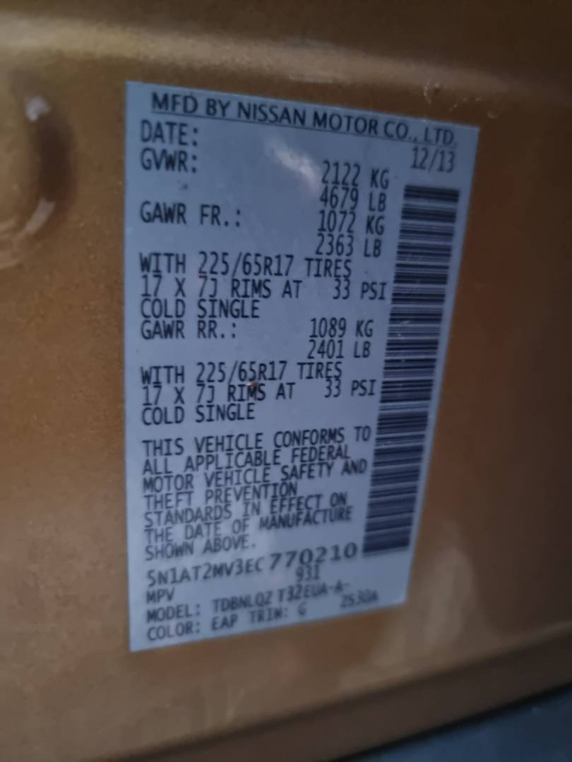 NISSAN ROGUE 2014 - Marhaba Auction Used Cars - Image 9