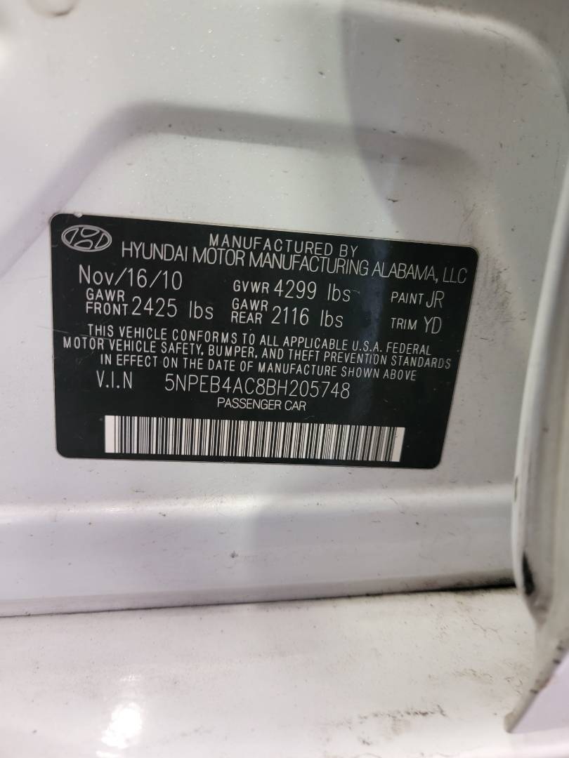 2011 HYUNDAI SONATA — 118613 Miles — Lot 64151664 — Main - Marhaba Auctions Used Cars - Image 9