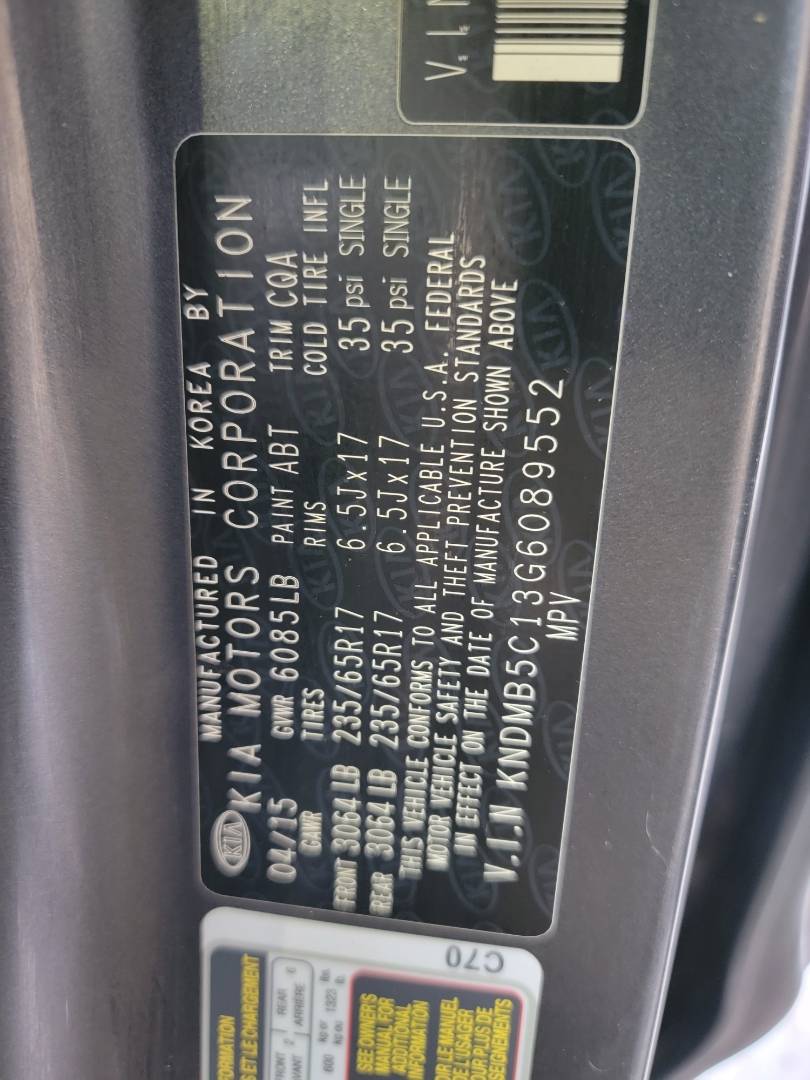 2016 KIA SEDONA — 125189 Miles — Lot 6089552 — Main - Marhaba Auctions Used Cars - Image 7