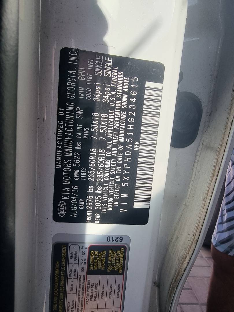 KIA SORENTO 2017 - Marhaba Auction Used Cars - Image 8