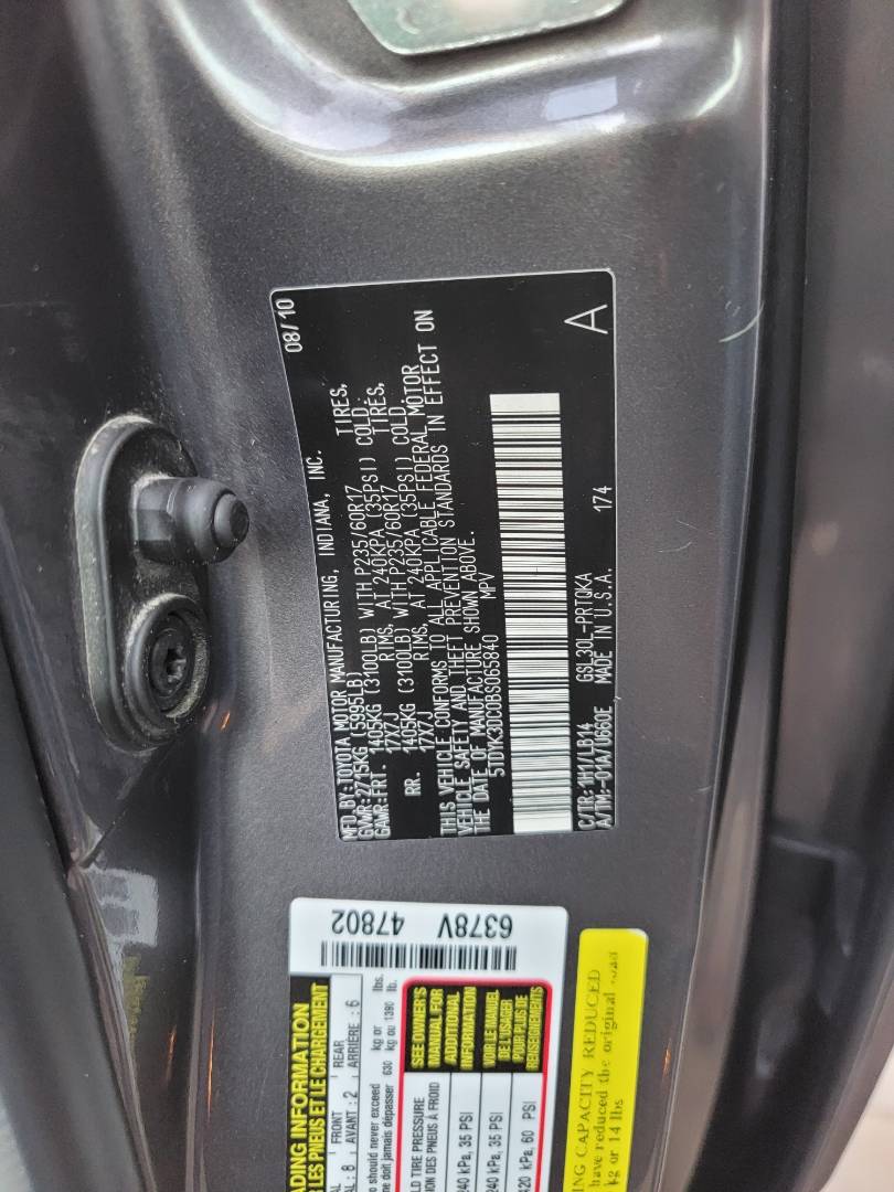2011 TOYOTA SIENNA — 181327 Miles — Lot 065840 — Main - Marhaba Auctions Used Cars - Image 10