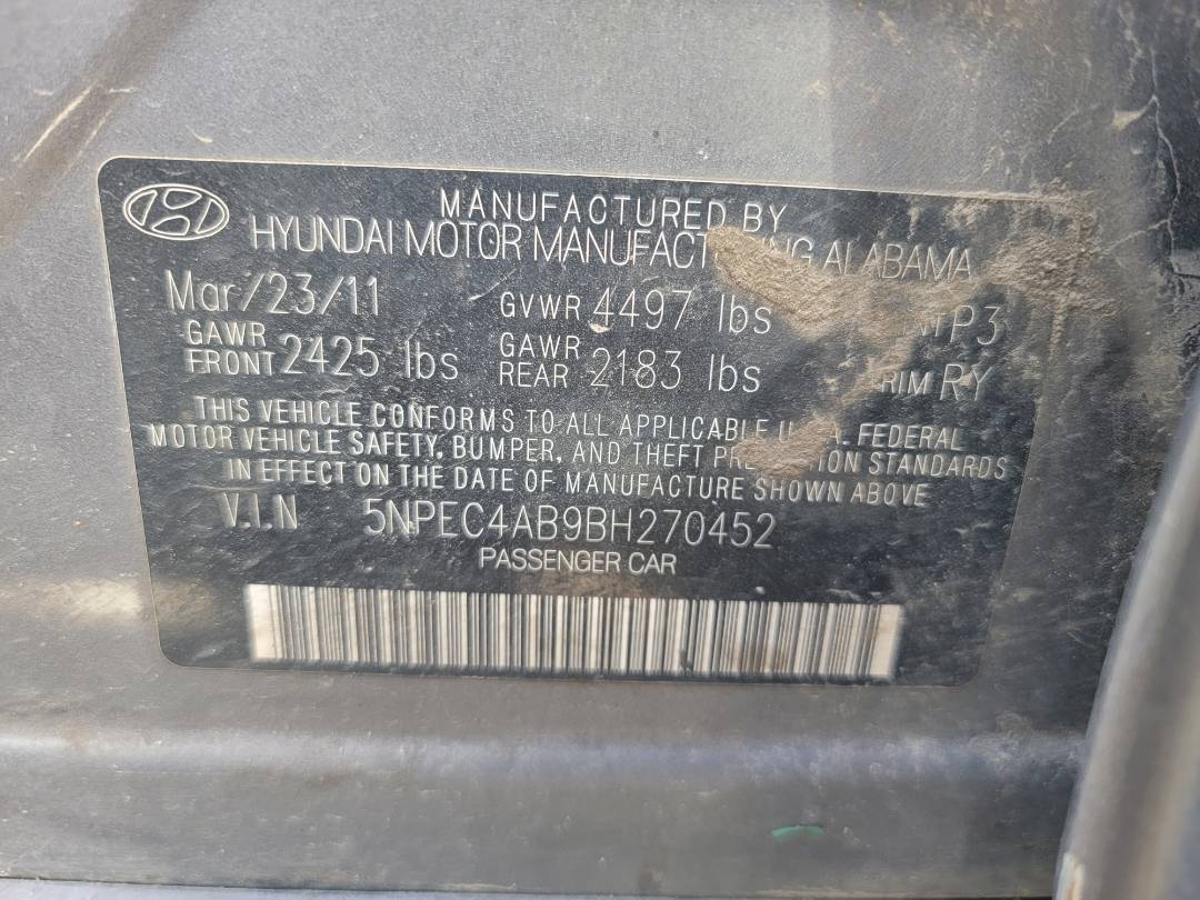 2011 HYUNDAI SONATA — 246130 Miles — Lot 38188984 - Marhaba Auctions Used Cars - Image 6