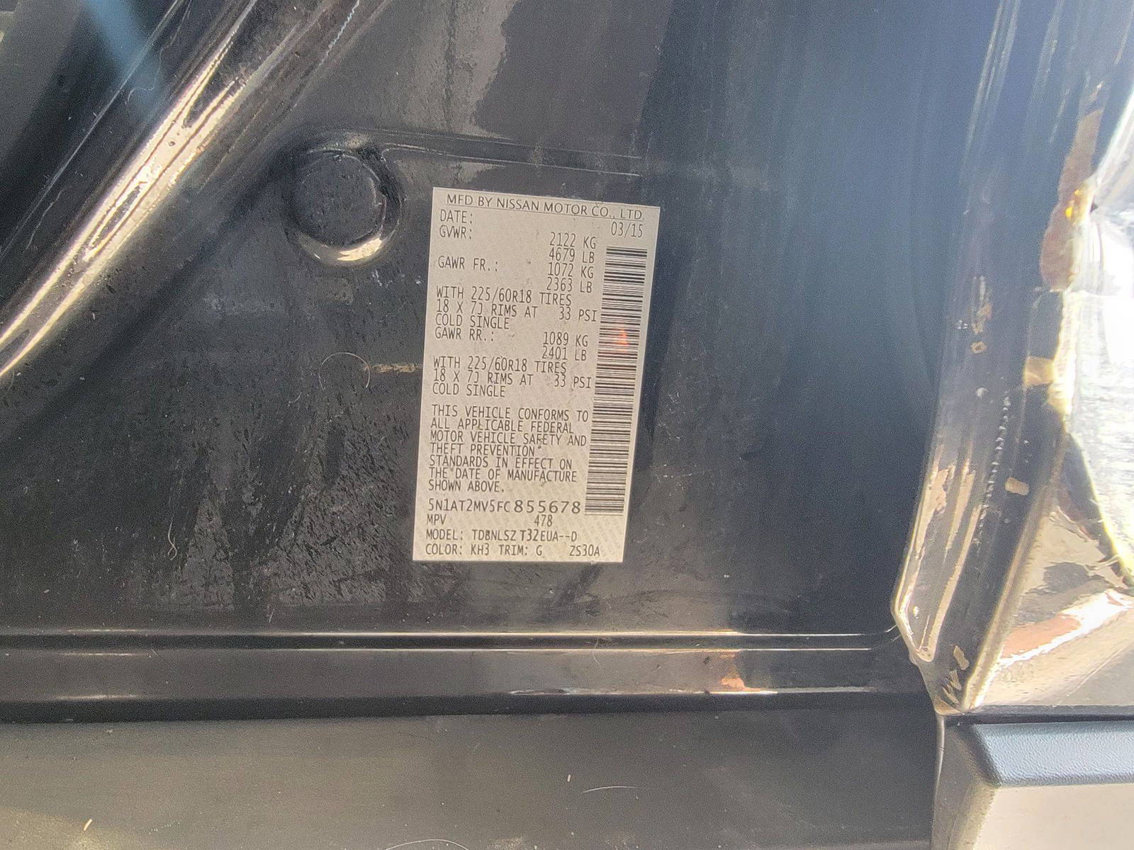 NISSAN ROGUE 2015 - Marhaba Auction Used Cars - Image 9