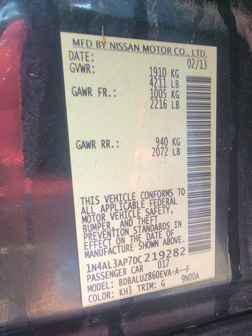 2013 NISSAN ALTIMA — 170601 Miles — Lot C219282 — Main - Marhaba Auctions Used Cars - Image 5