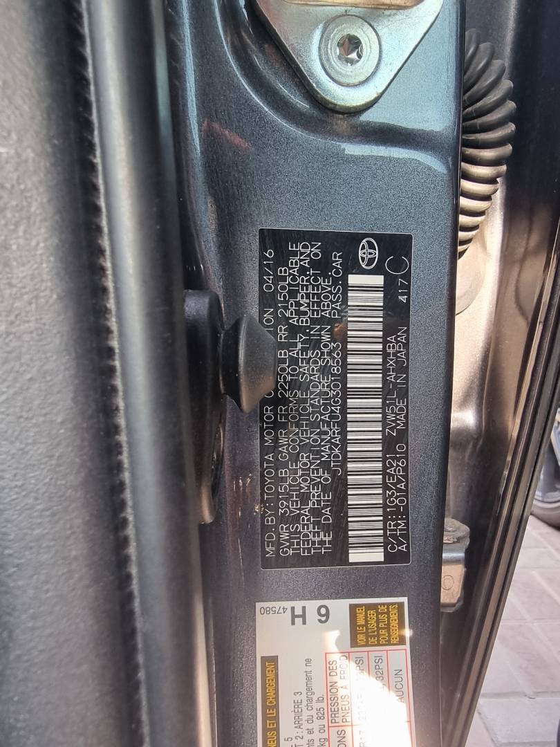 TOYOTA PRIUS 2016 - Marhaba Auction Used Cars - Image 8