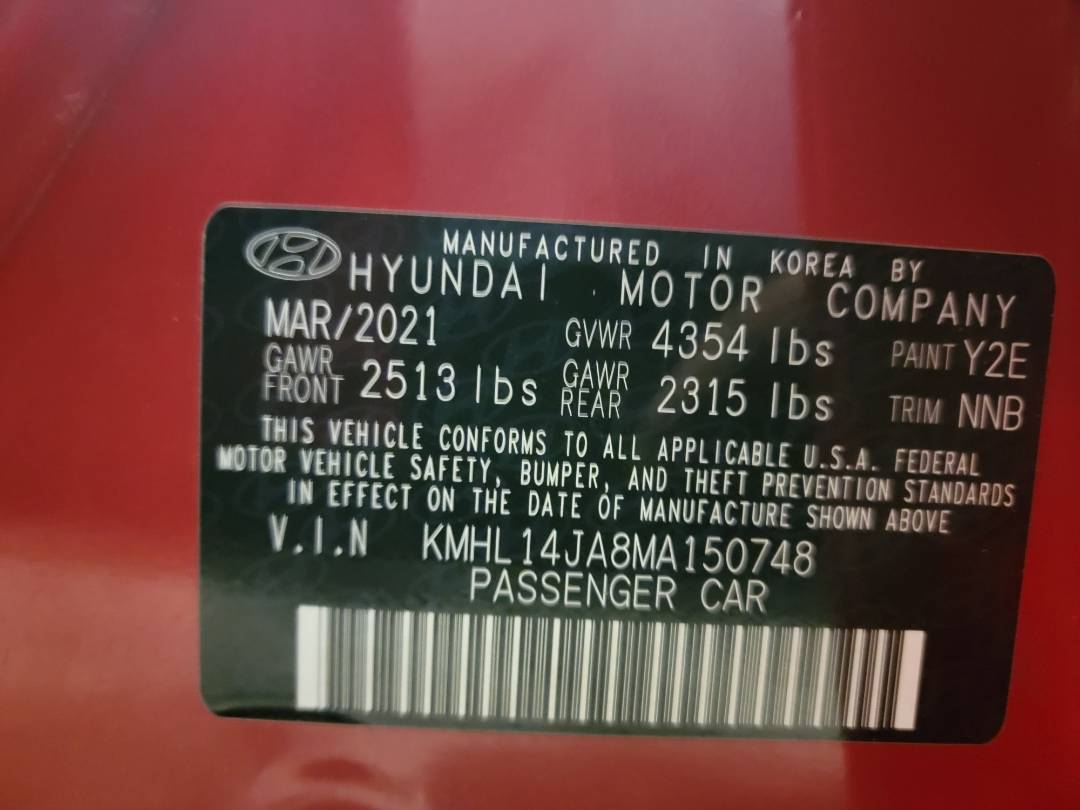 2021 HYUNDAI SONATA — 45835 Miles — Lot 76612383 - Marhaba Auctions Used Cars - Image 5